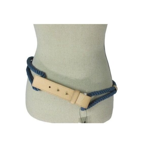 Chico's Rope Leather Belt Nautical Coastal Size L NEW $54 - Picture 5 of 9